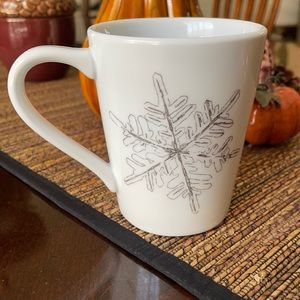 St. Nicholas Square Snowflake 12 Oz Mug Silver White
